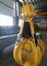 Light Weight Komatsu Orange Peel Grab / Excavator Rotating Grapple