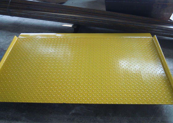 Yellow Loading Ramp Yellow Mobile Hydraulic Loading Ramp On Ground Loading And Unloading